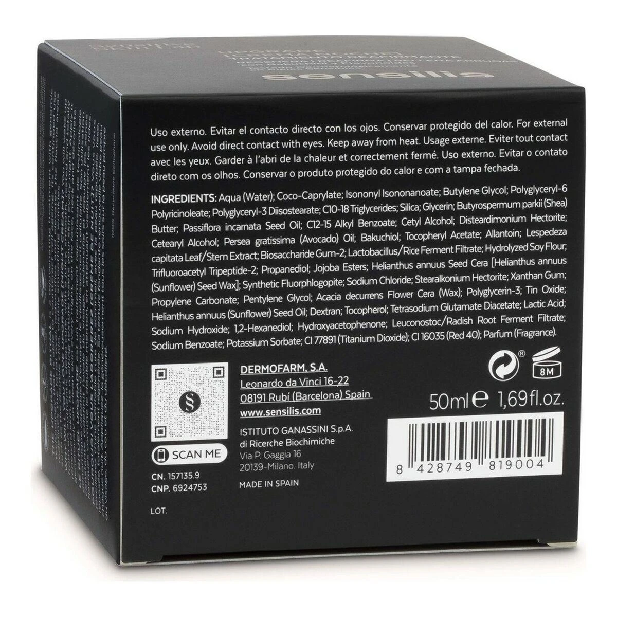 "Sensilis Upgrade" stangrinamasis . naktinis kremas 50ml