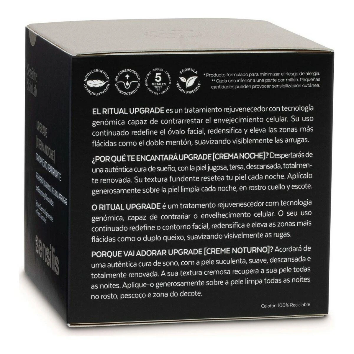 "Sensilis Upgrade" stangrinamasis . naktinis kremas 50ml