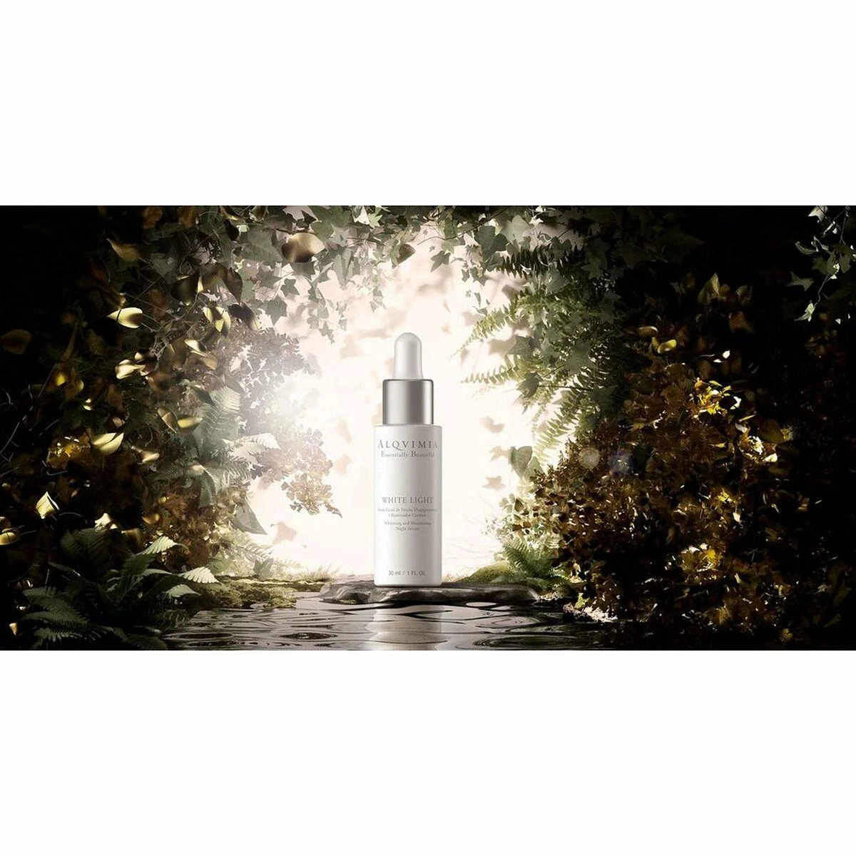 "Alqvimia Baltas Light" naktinis veido serumas, šviesinantis ir depigmentuojantis 30ml
