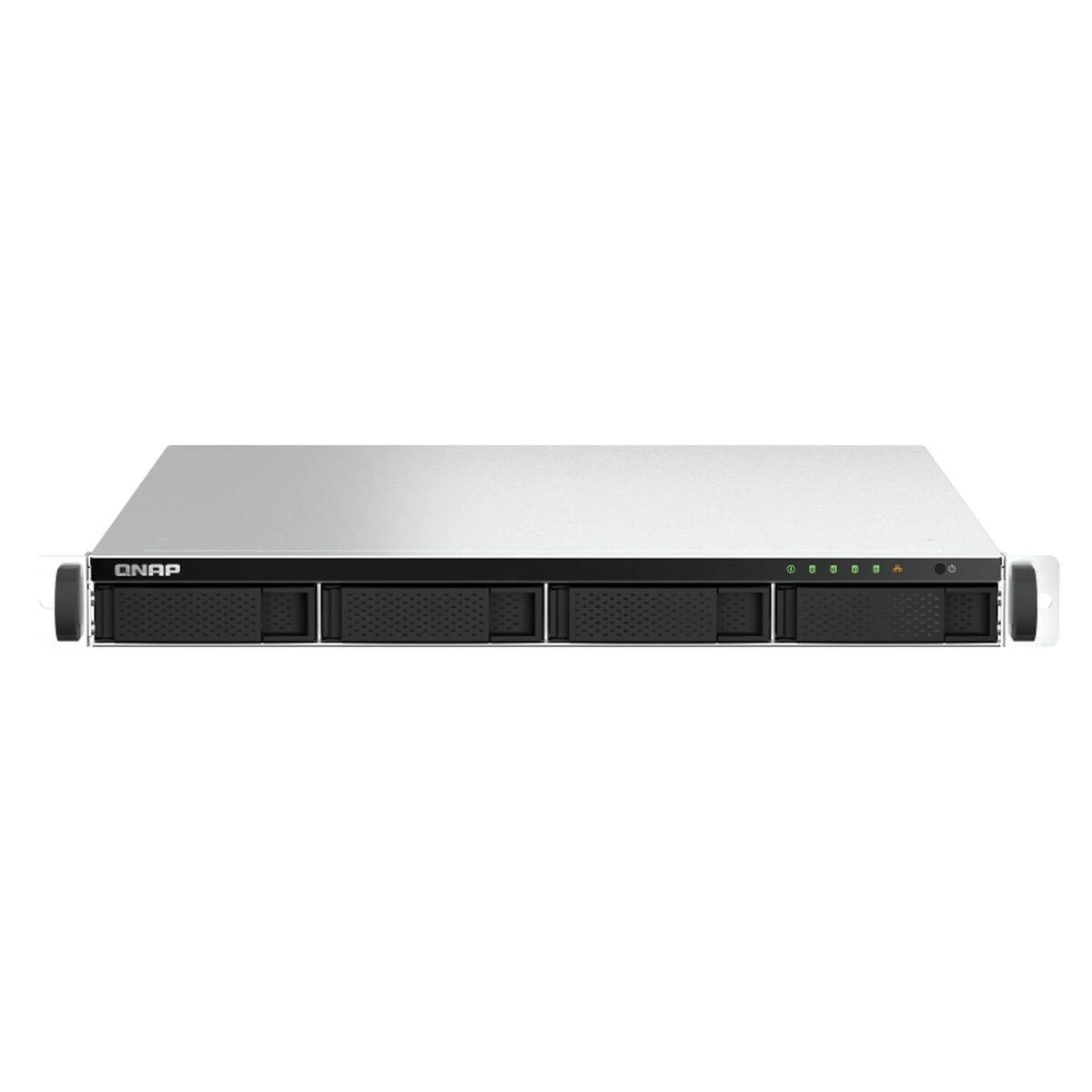 Serveris QNAP TS-464U-RP NAS Rack (1U) Intel® Celeron® N5095 8 GB DDR4 0 TB QNAP Turbo System Aliuminio, Juodas