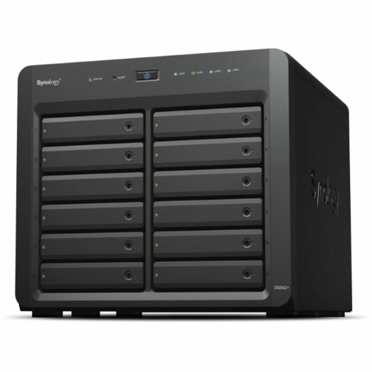 Serveris Synology Sinologija | Bokštas NAS | DS2422+ | Iki 12 HDD/SSD Hot-Swap | AMD Ryzen | „Ryzen V1500B Quad Core“ | Procesoriaus dažnis 2,2 GHz | 4 GB | DDR4