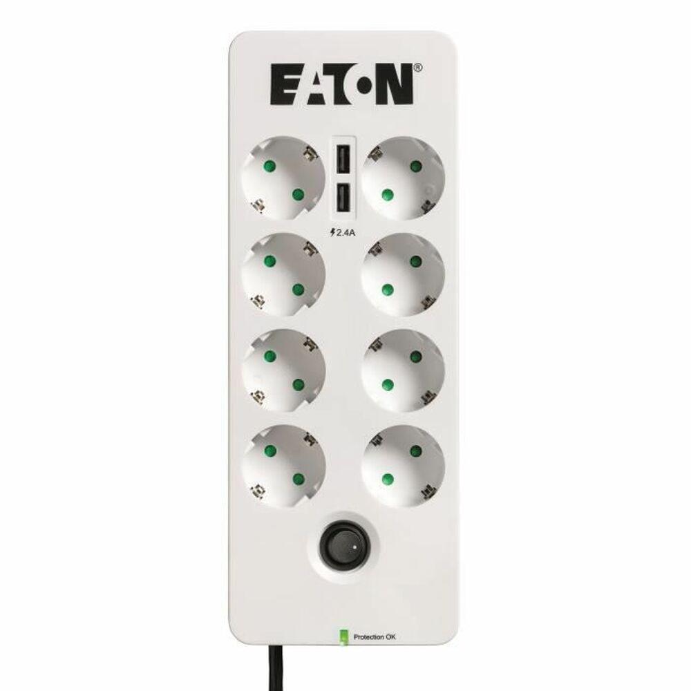 Eaton PB8TUD viršįtampių ribotuvas 8 AC išvestis(ys / čių) 220 - 250 V Juoda, Balta 1,5 m