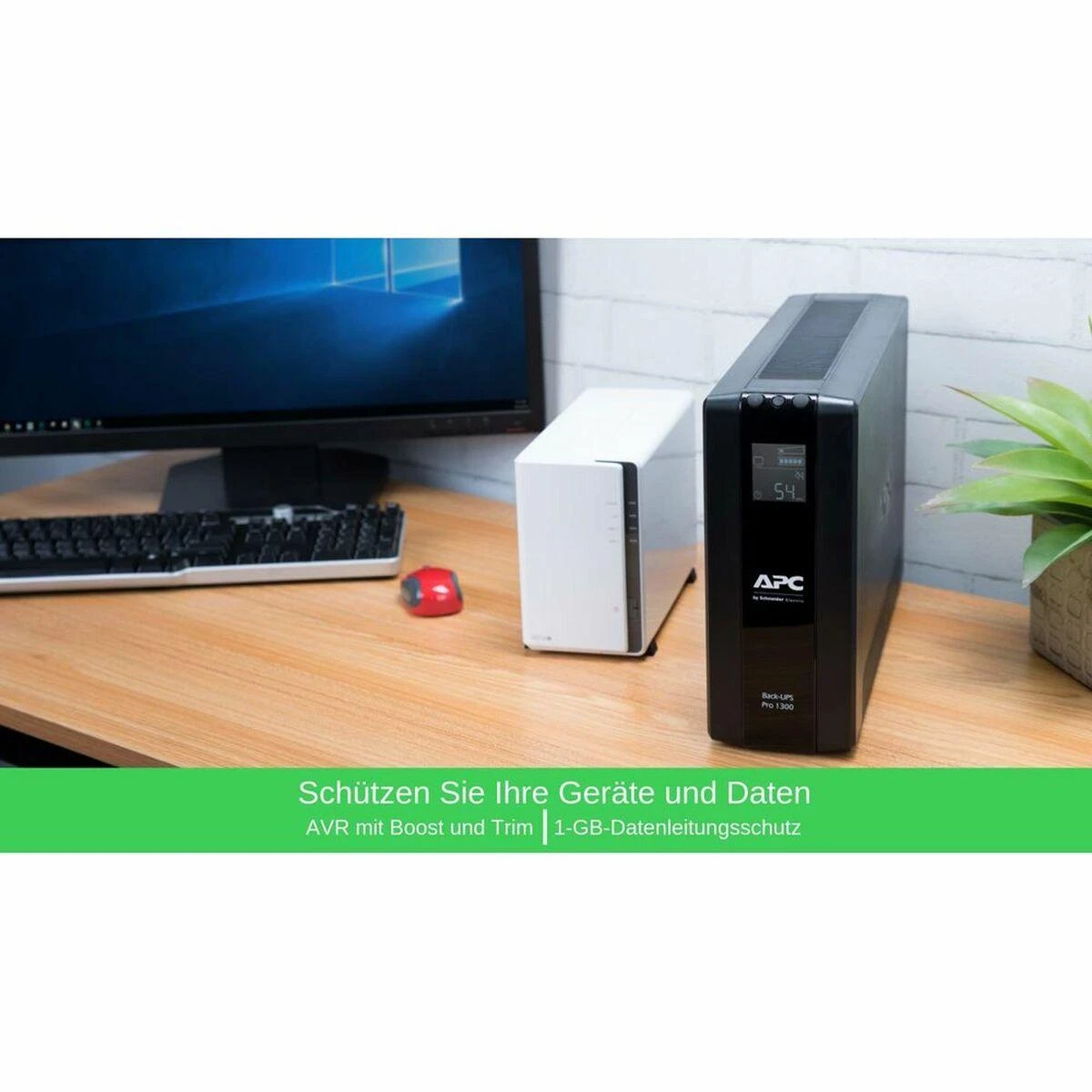 APC BACK UPS PRO BR 1300VA, 8 OUTLETS, AVR, LCD SĄSAJA