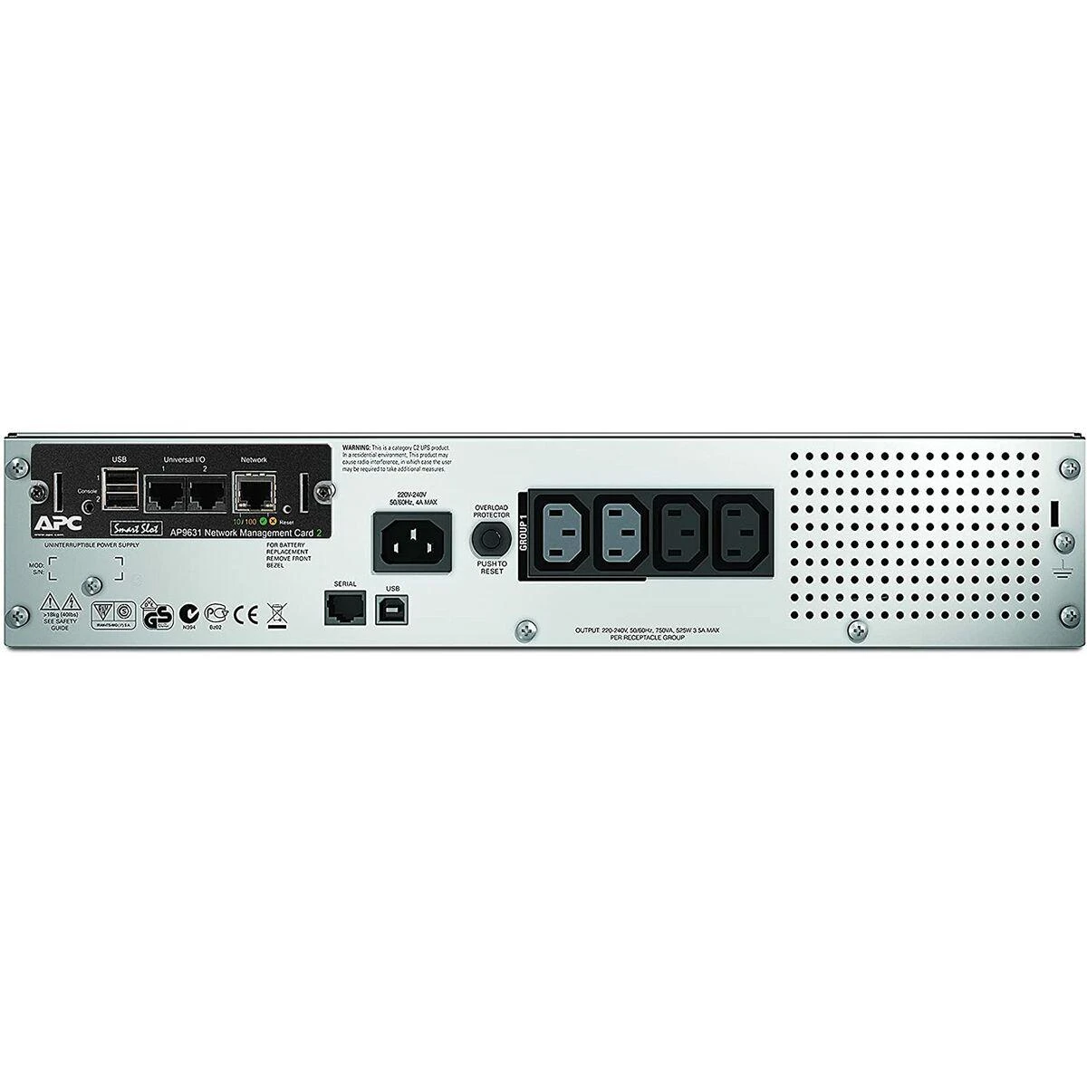 APC SMART-UPS 750VA LCD RM 2U 230V SU TINKLO KORTELĖ