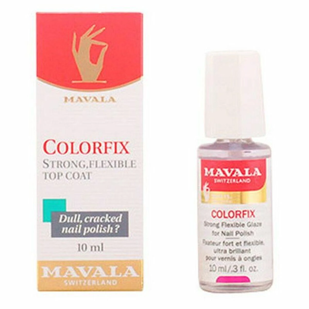 "Mavala Colorfix" stiprus lankstus viršutinis nagų lako sluoksnis 10ml
