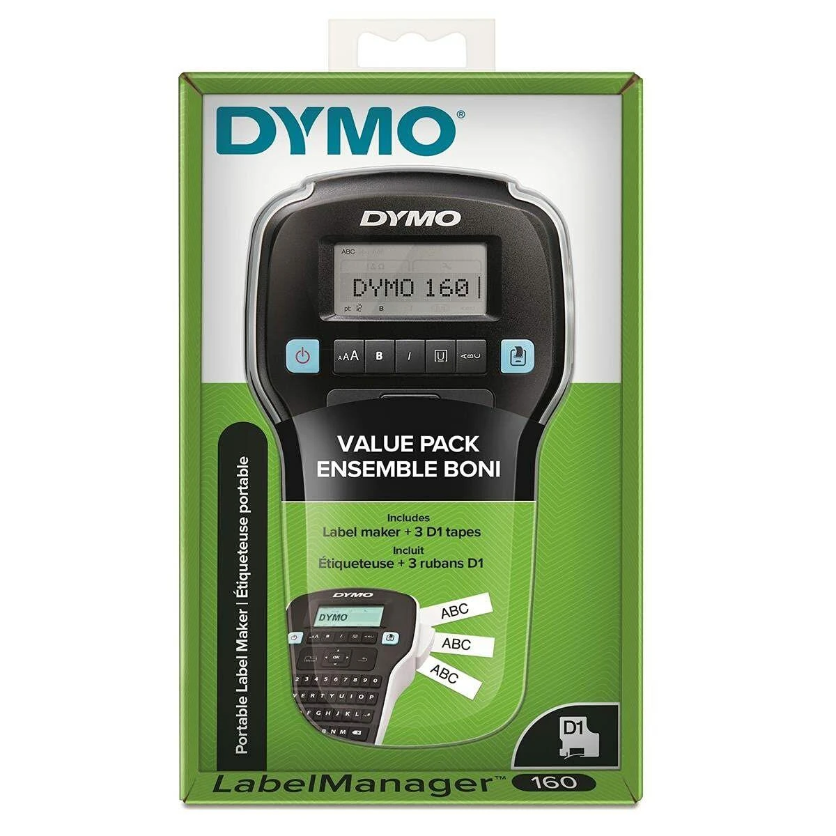 Etikečių spausdintuvas DYMO LabelManager 160 (+ 3 juostelės)