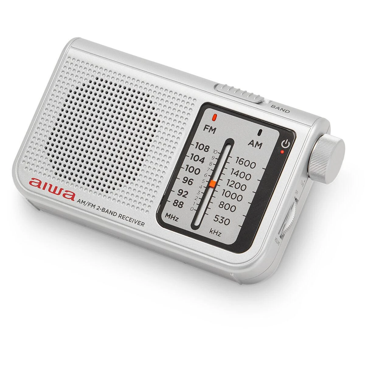Aiwa Radijo imtuvas FM/AM su 3.5mm lizdu, sidabro spalvos