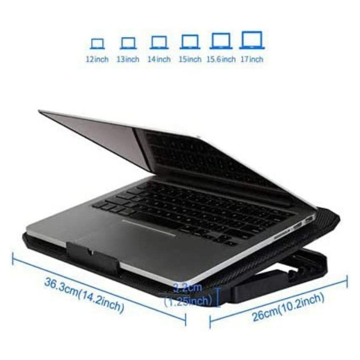 NK Laptopbase nešiojamojo kompiuterio aušinimo stovas, 12–17 col., 2 ventiliatoriai