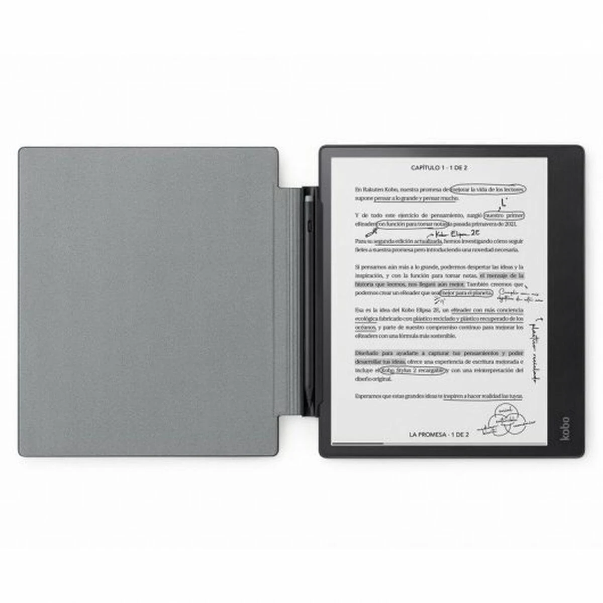 Kobo Sleepcover Elipsa 2E juodas Juodas (N605-AC-BK-E-PU) (N605ACBKEPU)