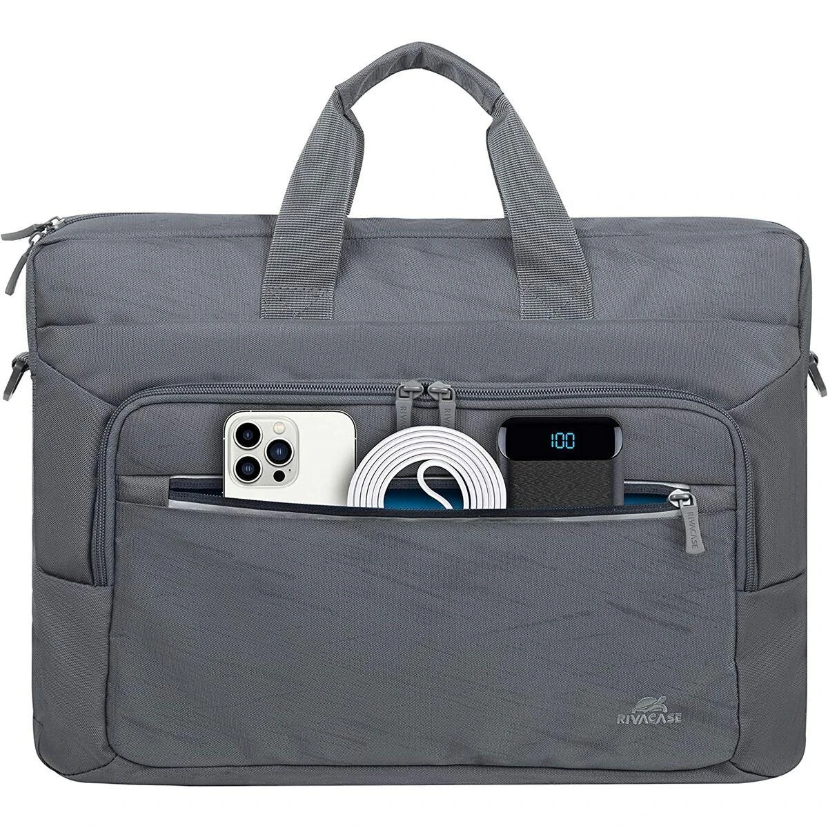 Dėklas RIVACASE 7531 pilkas Alpendorf-ECO Nešiojamas kompiuteris bag 15.6-16"