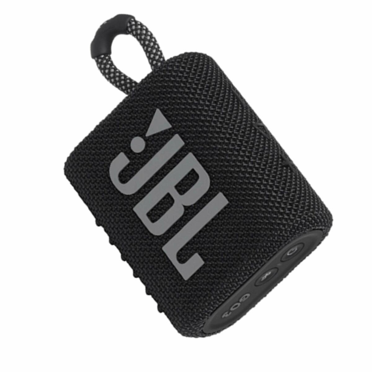 JBL GO 3 nešiojama kolonėlė, Atspari vandeniui, Juoda