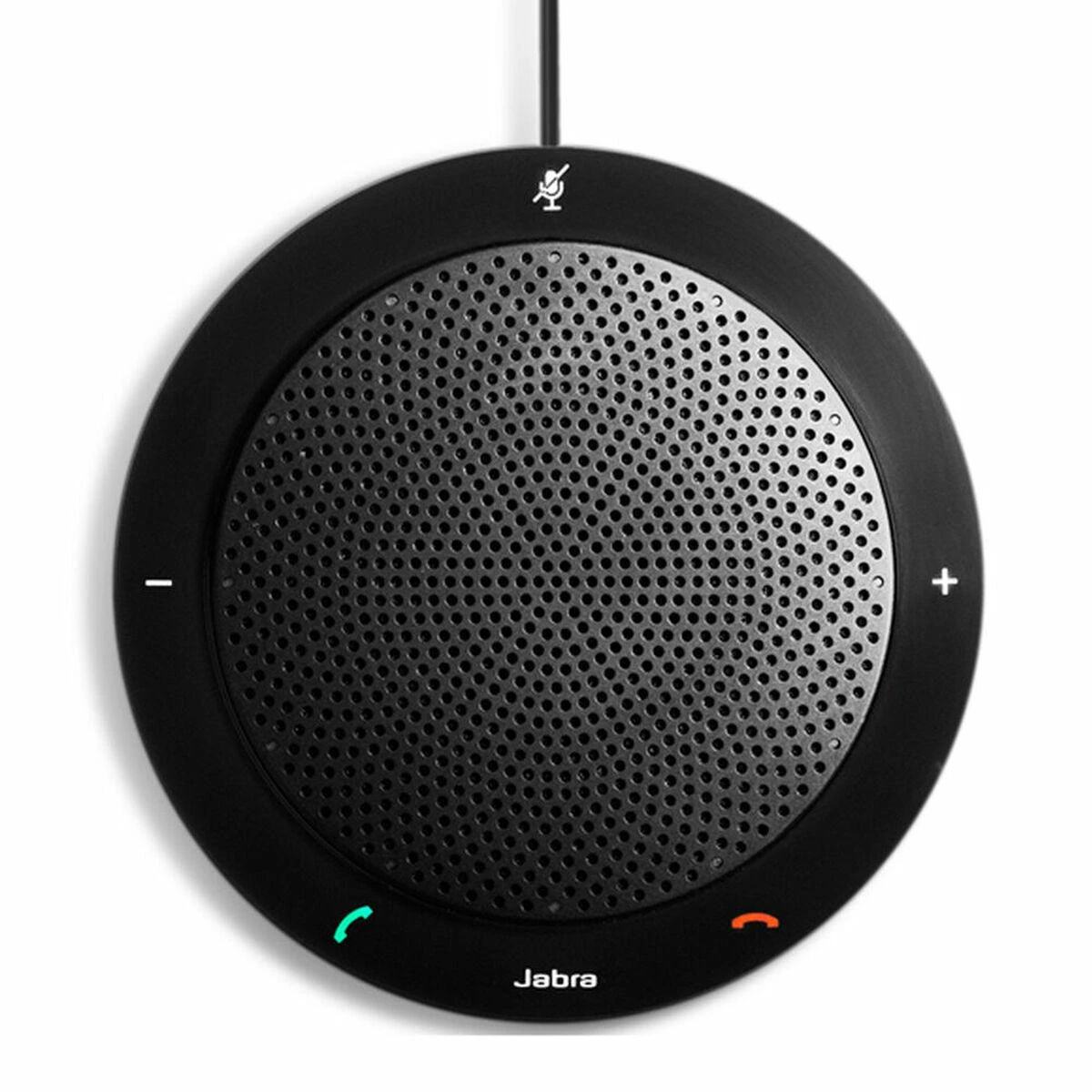 JABRA SPEAK 410 MS garsiakalbis, skirtas UC USB konferencijos sprendimui 360 laipsnių mikrofono prijungimas ir atkūrimas nutildymo ir garsumo mygtukas
