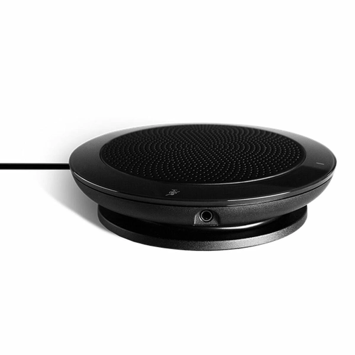 JABRA SPEAK 410 MS garsiakalbis, skirtas UC USB konferencijos sprendimui 360 laipsnių mikrofono prijungimas ir atkūrimas nutildymo ir garsumo mygtukas