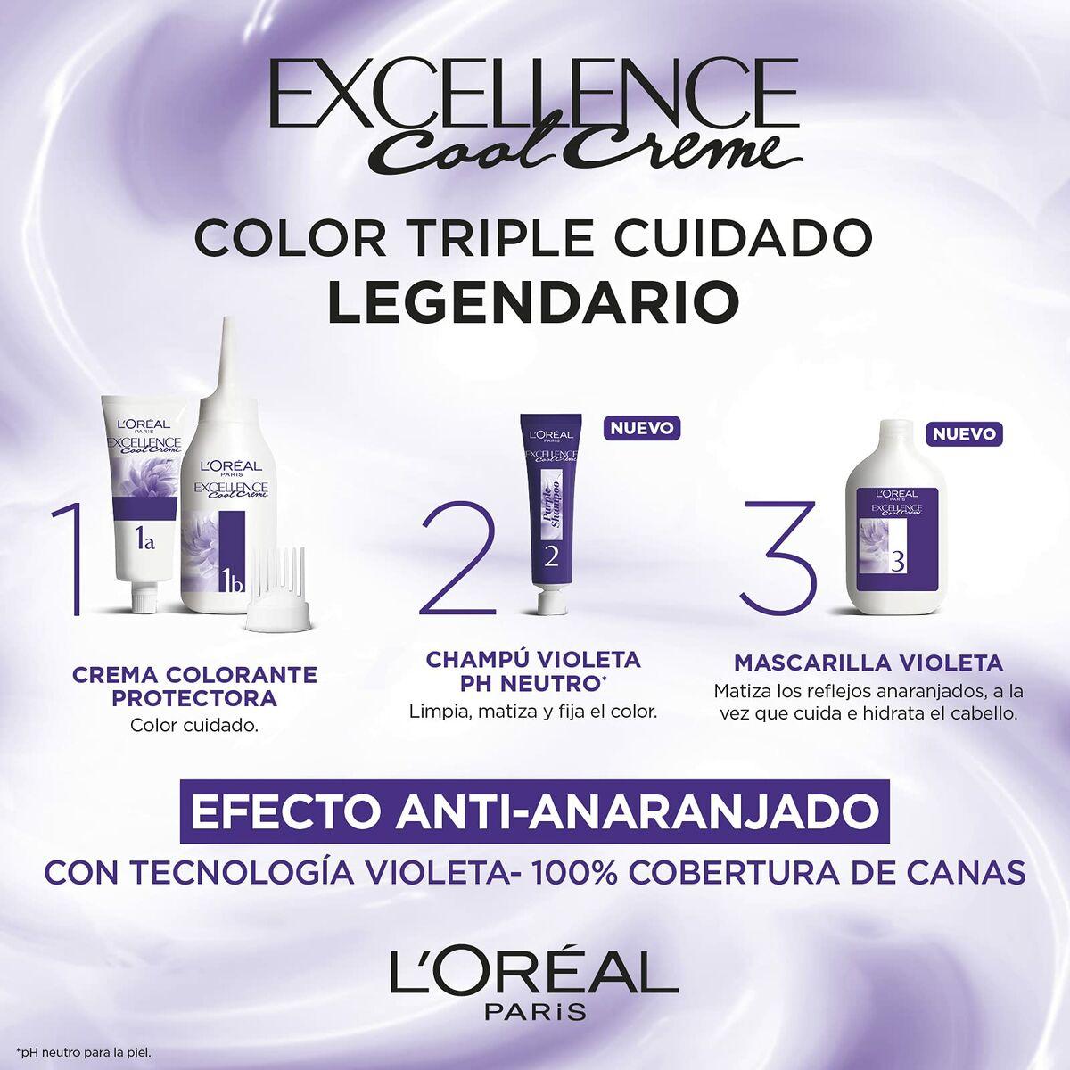 Plaukų dažai L'oreal Professionnel Excellence Cool Creme 8.11 Light Ash Skirtas šviesiems plaukams 192ml