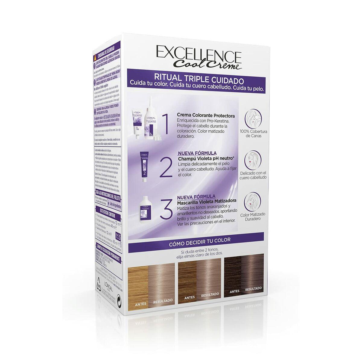 Plaukų dažai L'oreal Professionnel Excellence Cool Creme 8.11 Light Ash Skirtas šviesiems plaukams 192ml