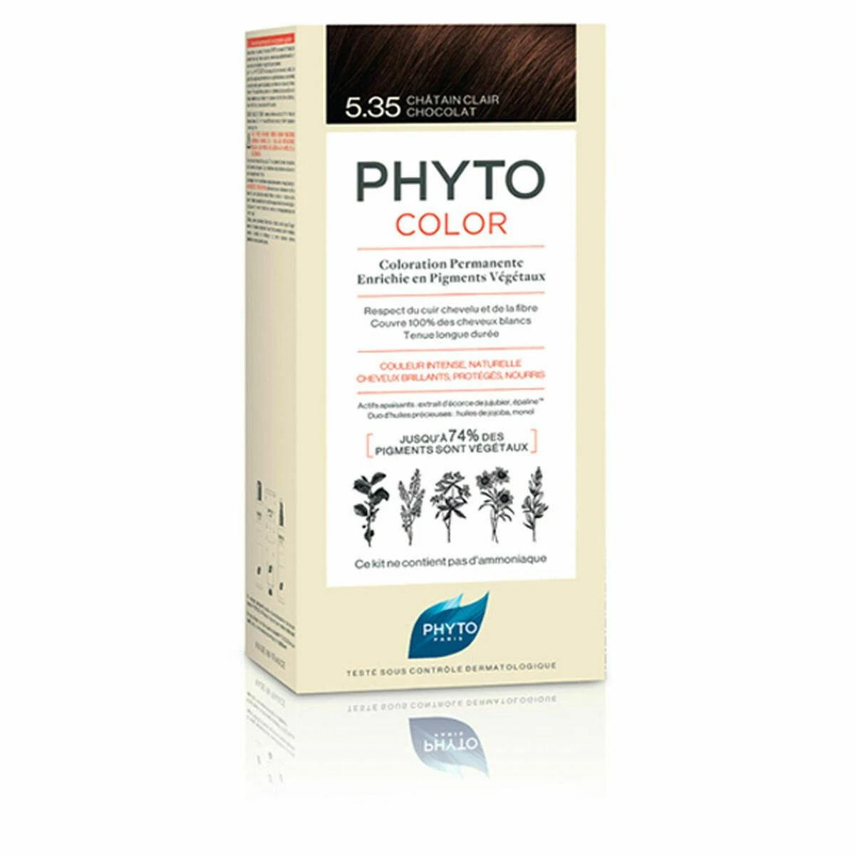 Phyto Color Permanent Hair Dye 5.35 Chocolate šviesiai rudas, 50 ml