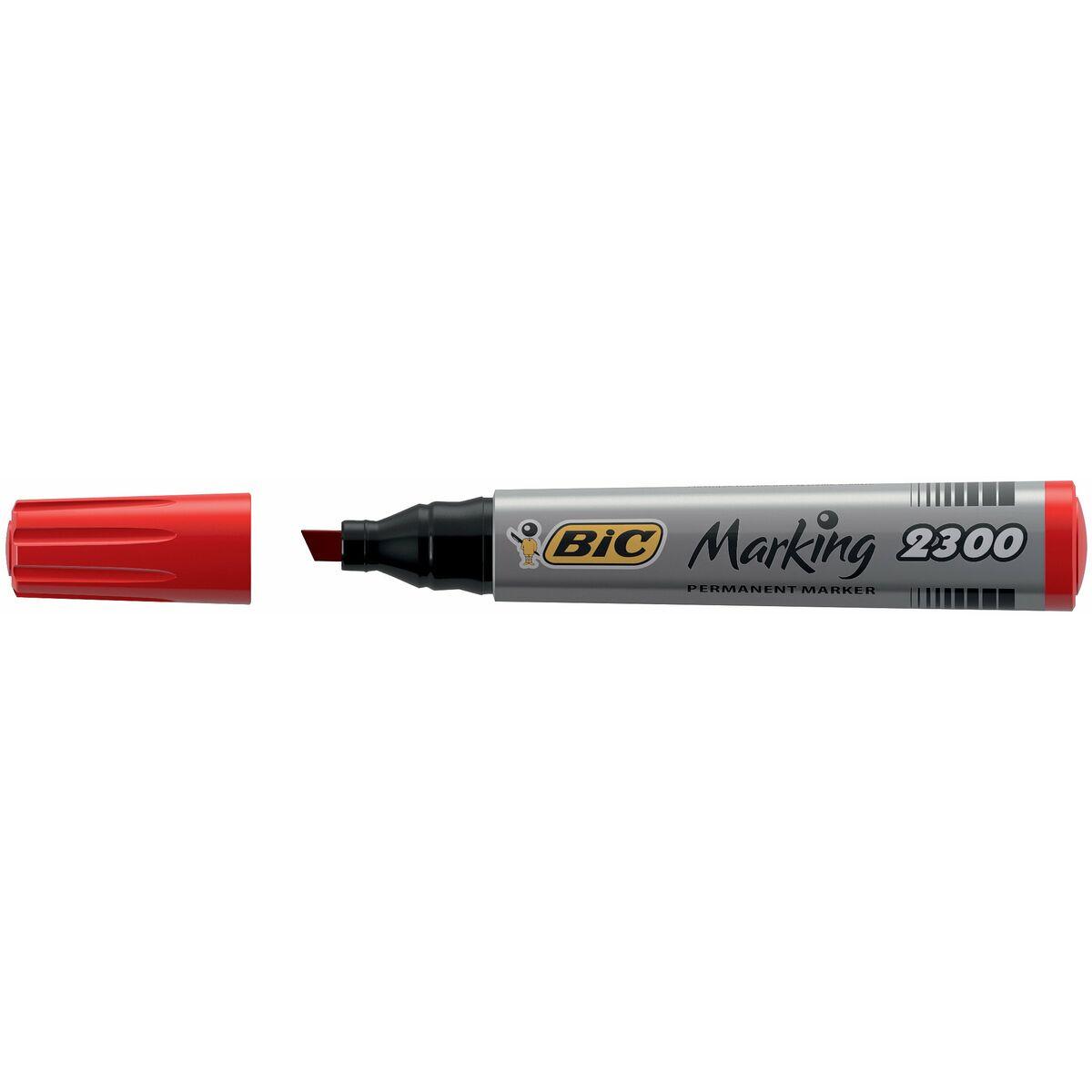 Bic Permanentinis žymeklis Eco 2300 4-5 mm, raudonas, pakuotėje 12 vnt. 300034
