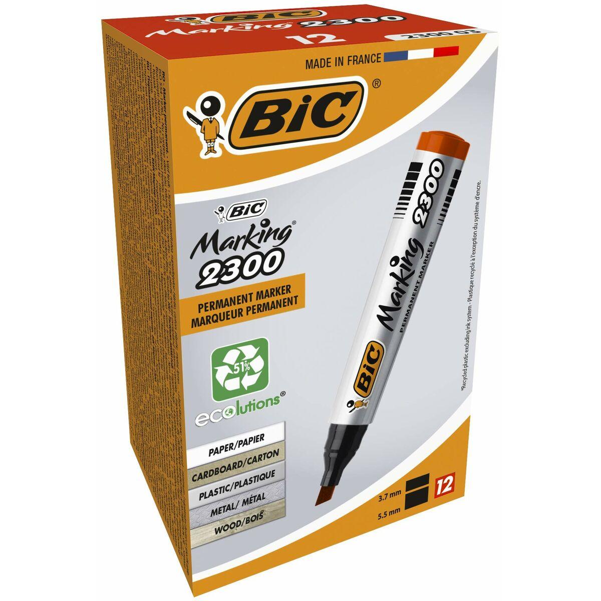 Bic Permanentinis žymeklis Eco 2300 4-5 mm, raudonas, pakuotėje 12 vnt. 300034