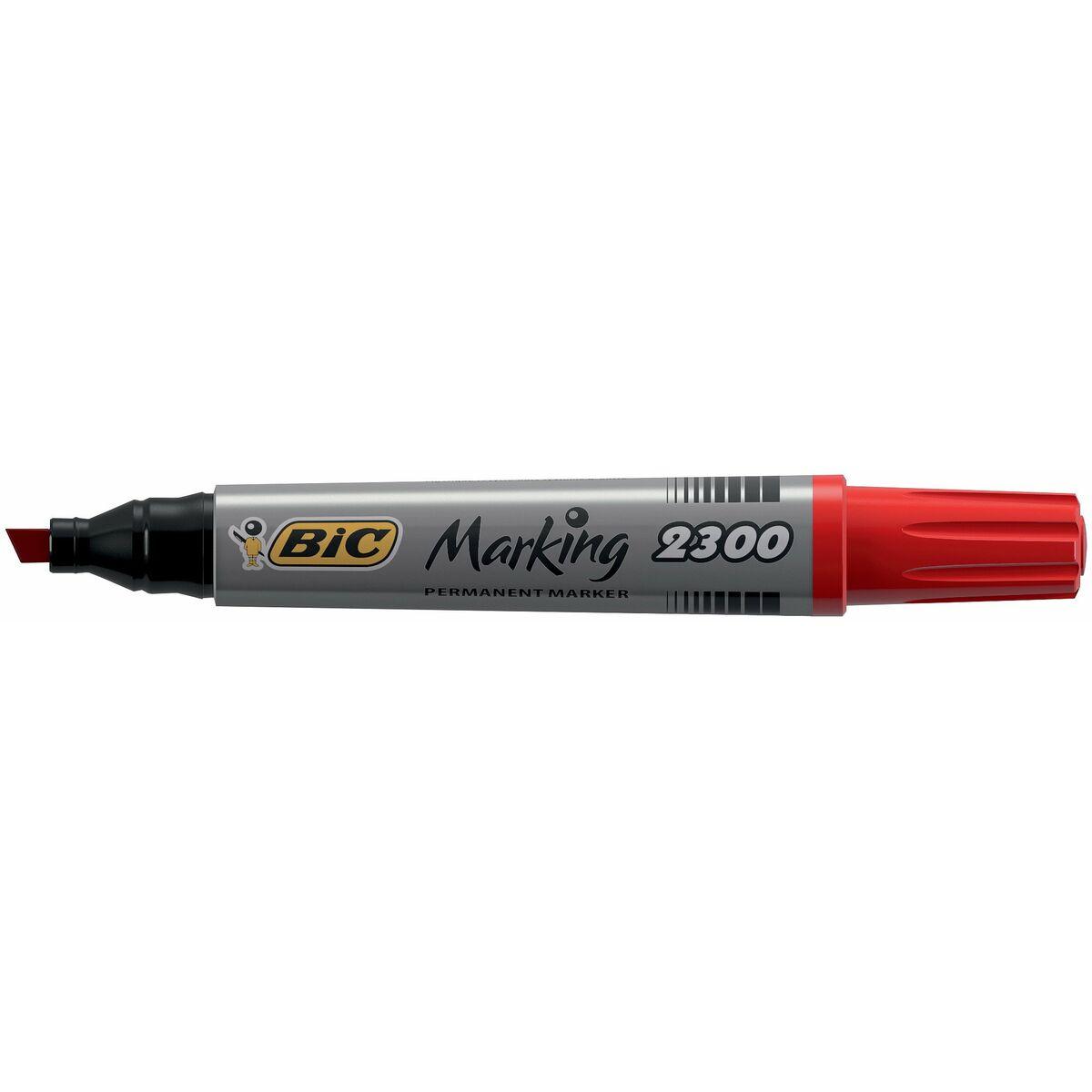 Bic Permanentinis žymeklis Eco 2300 4-5 mm, raudonas, pakuotėje 12 vnt. 300034