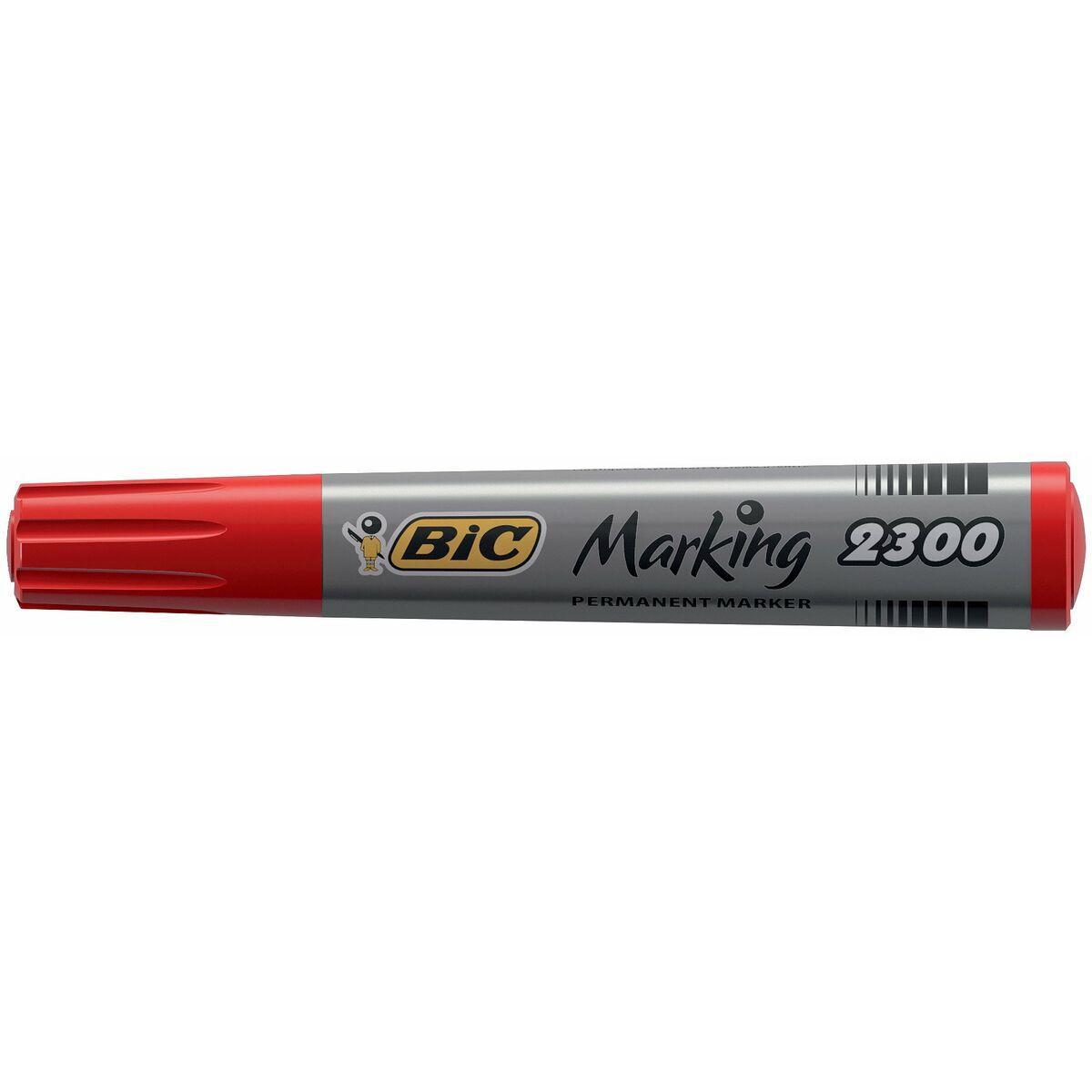 Bic Permanentinis žymeklis Eco 2300 4-5 mm, raudonas, pakuotėje 12 vnt. 300034