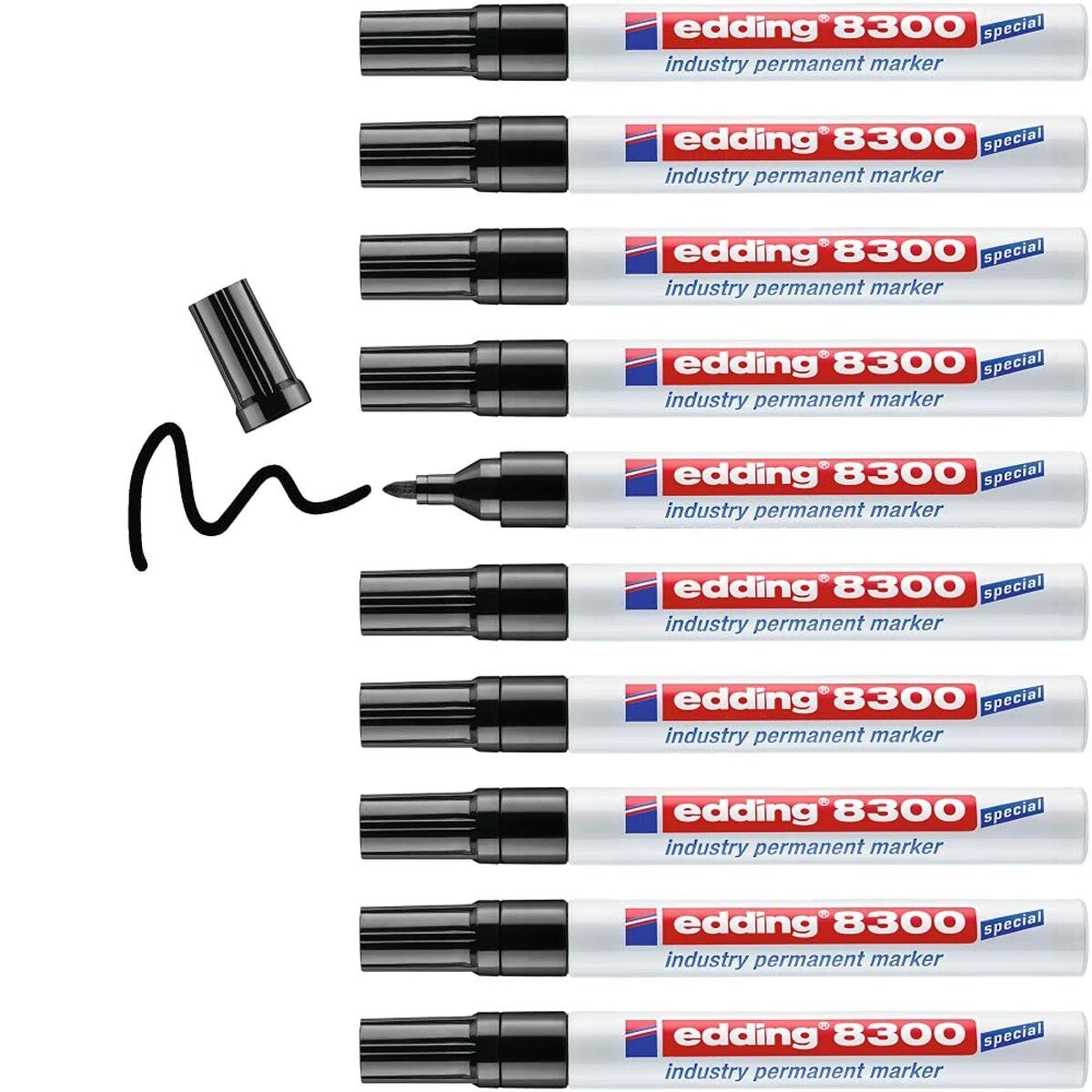Nuolatinis žymeklis Edding 8300 Juoda 10 vnt.