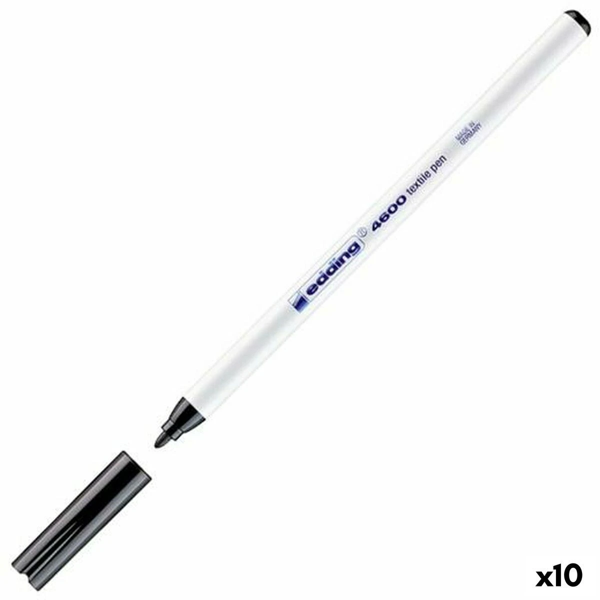 Tekstilės žymeklis Edding 4600, apvaliu galiuku, 1mm, juodos spalvos