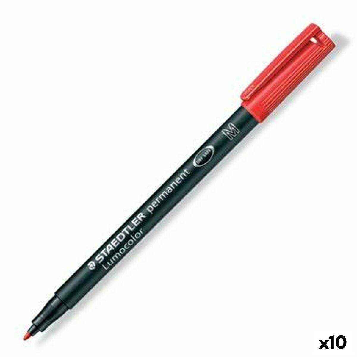 Staedtler 317-2, raudonas, apvalus antgalis, juodas, raudonas, polipropilenas (PP), vidutinio storio, 1 mm