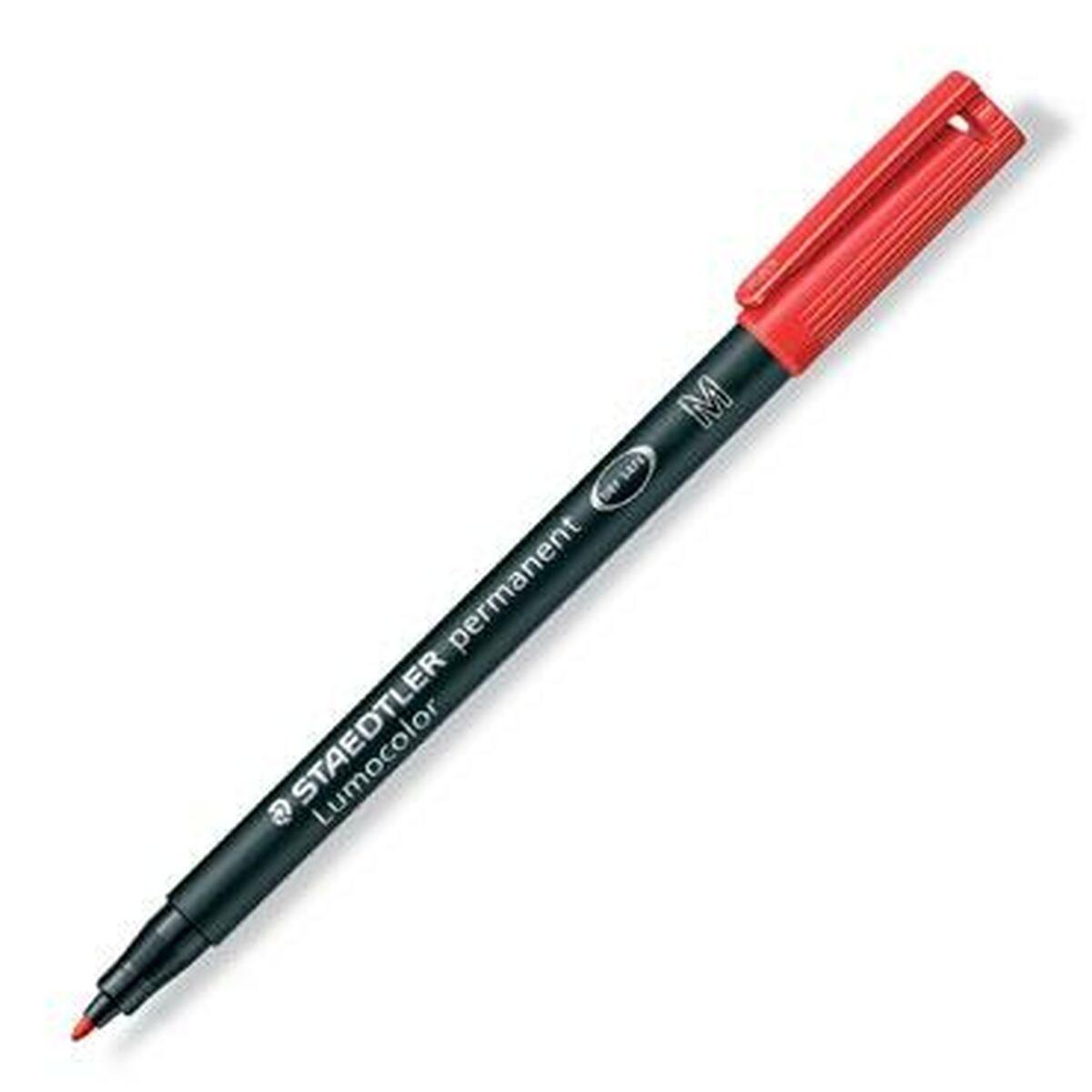 Staedtler 317-2, raudonas, apvalus antgalis, juodas, raudonas, polipropilenas (PP), vidutinio storio, 1 mm
