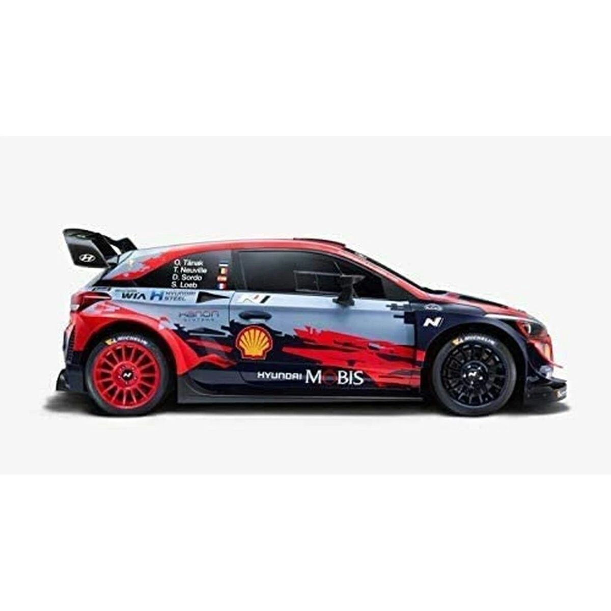 Nuotoliniu būdu valdomas automobilis Hyundai i20 WRC Akumuliatorius USB įkroviklis 2,4 GHz 1:16