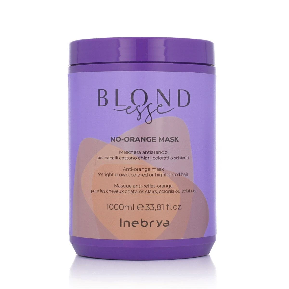 Inebrya Blondesse No-Oranžinis Mask oranžinius tonus neutralizuojanti plaukų kaukė, 1000 ml