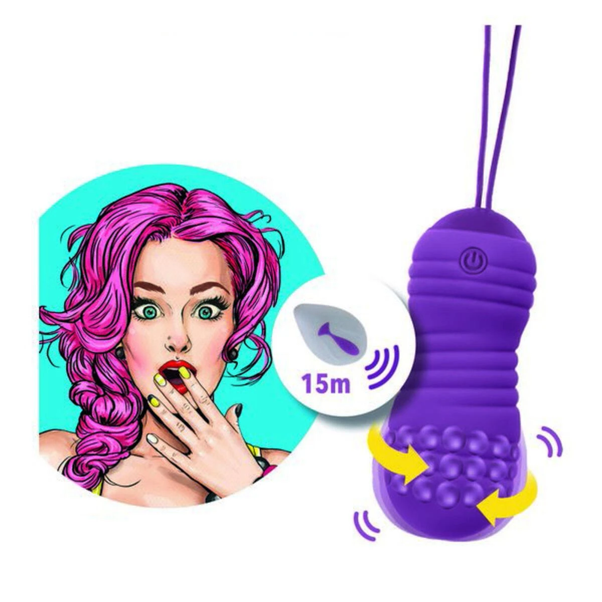 Feelz Toys FeelzToys – nuotoliniu būdu valdomi judesio meilės kamuoliukai Foxy