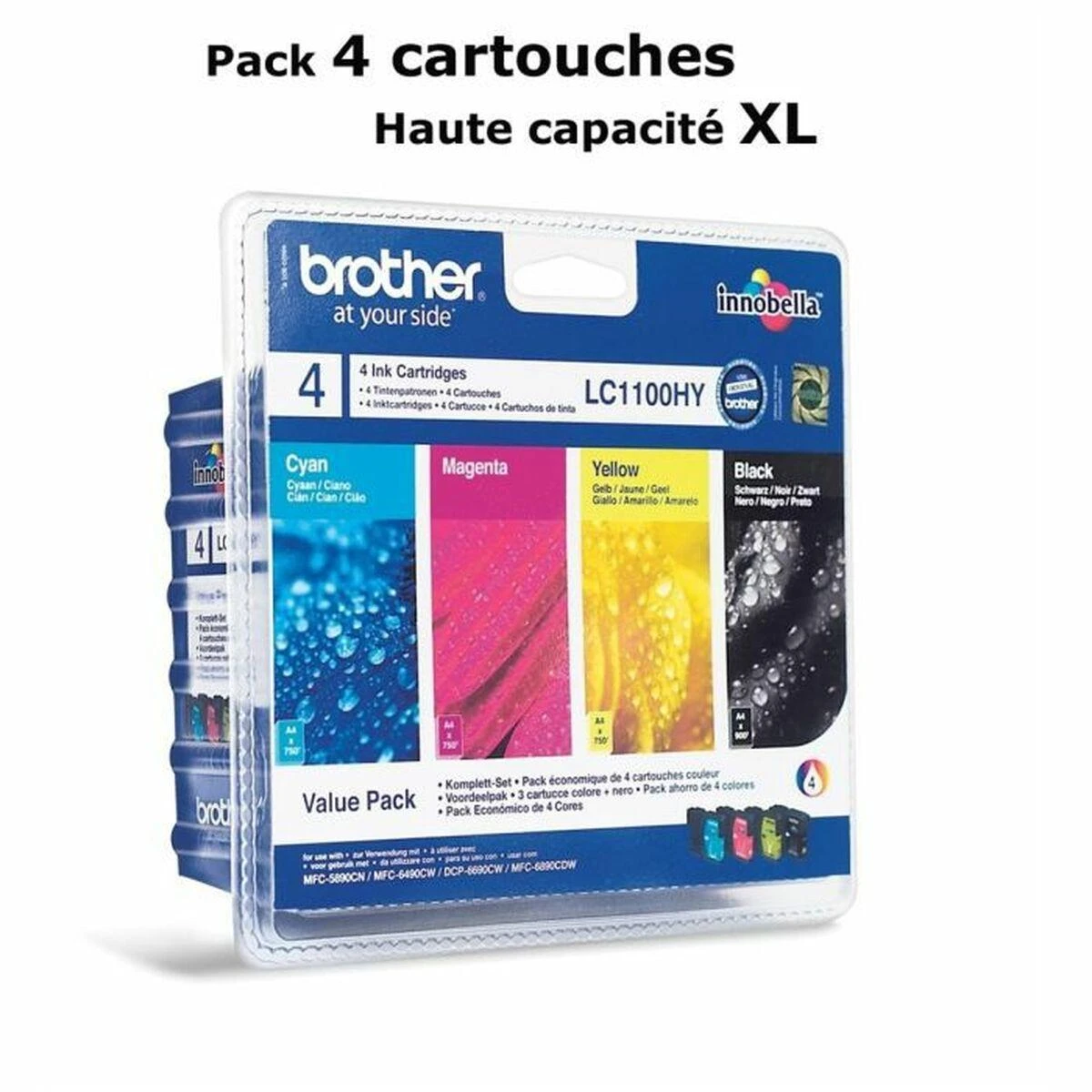 BROTHER VALUE PACK (LC-1100HY BK/C/M/Y)