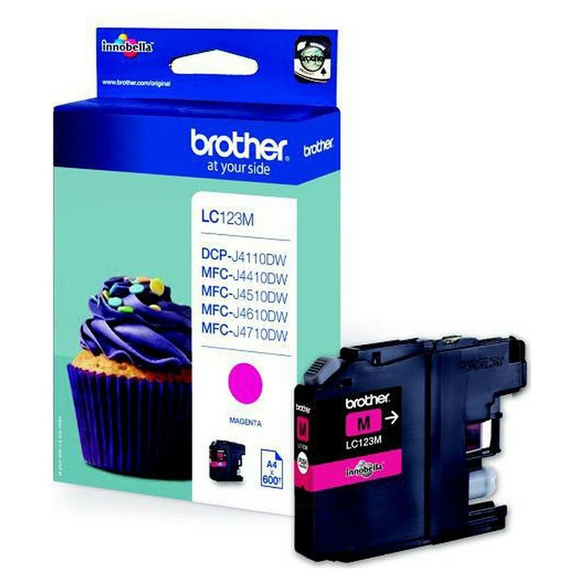 Brother LC123M | Rašalo kasetė | Magenta