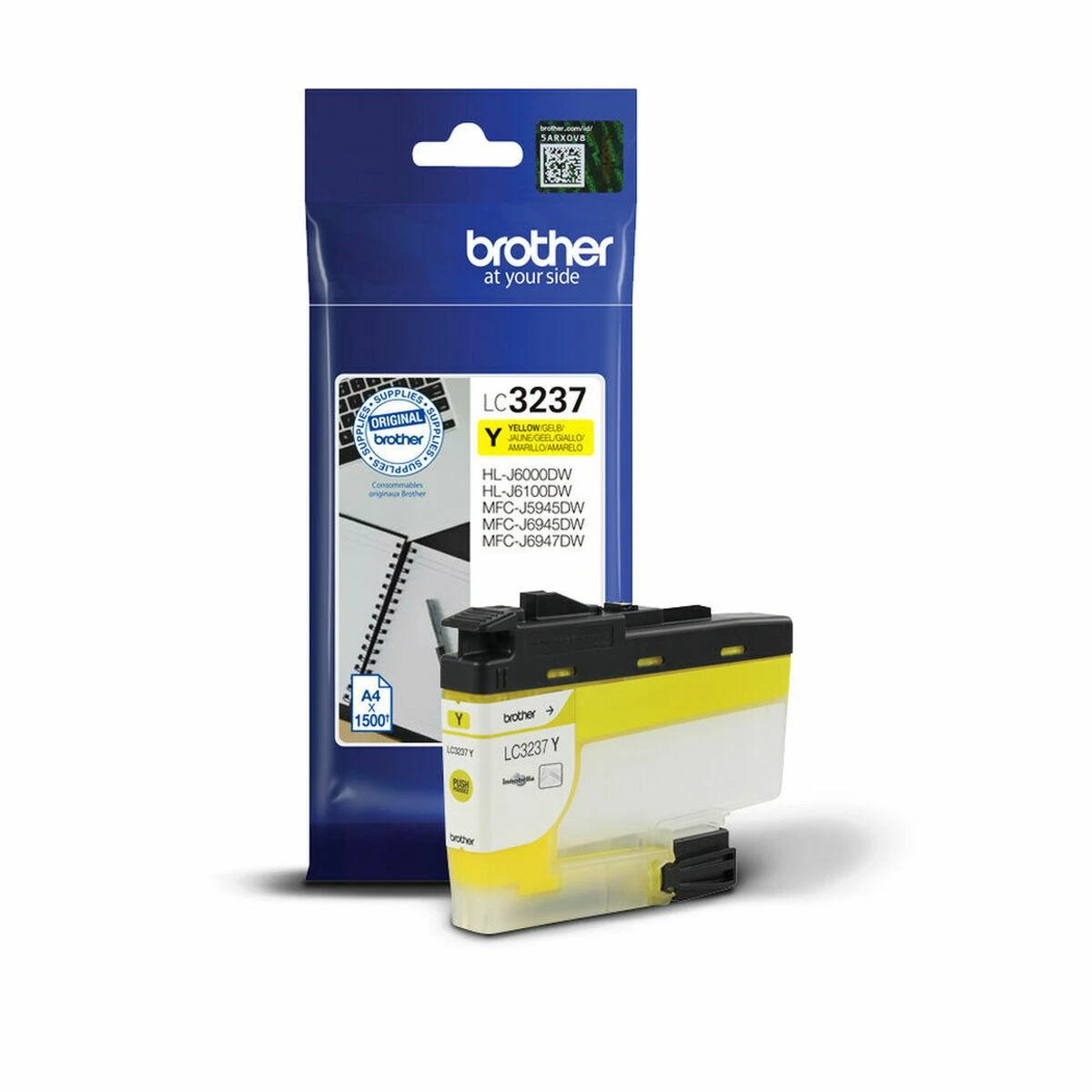 Rašalo kasetė BROTHER LC3237Y TONER Geltonas 1500