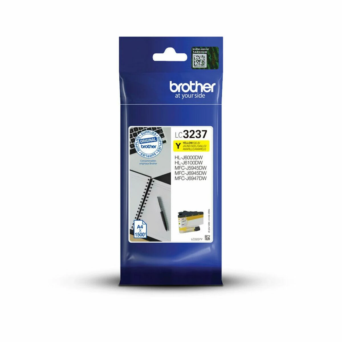 Rašalo kasetė BROTHER LC3237Y TONER Geltonas 1500