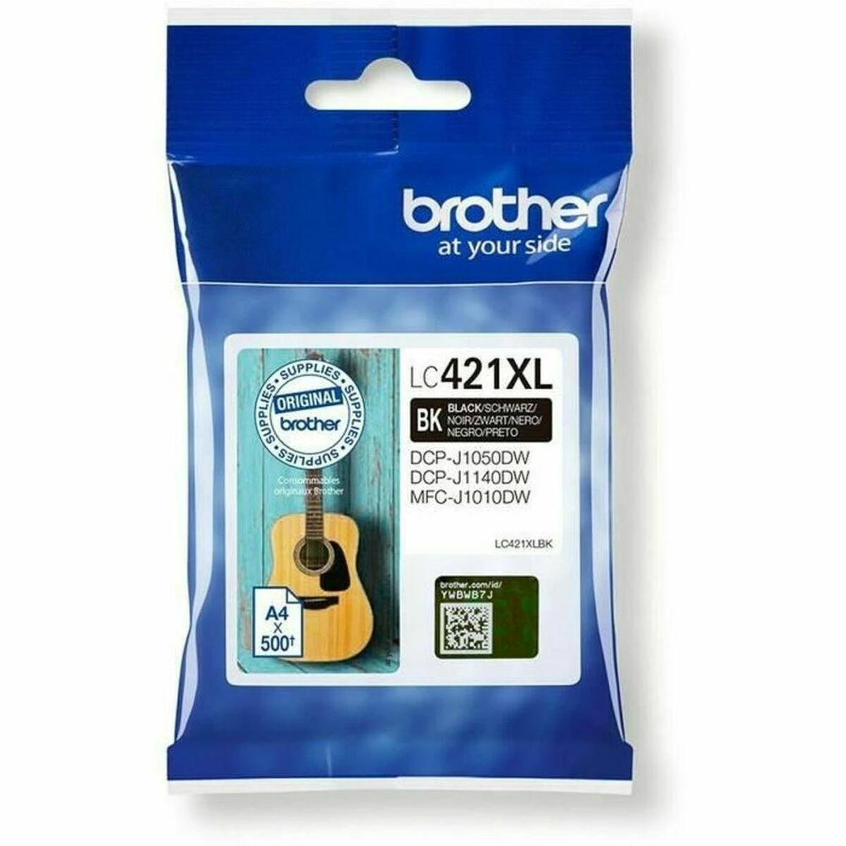 Brother LC421XLBK rašalo kasetė, Juodas | Brolis Brolis LC | LC421XLBK | Brother LC421XLBK - High Yield - juodas - originalus - rašalo kasetė | Rašalo kasetė | Juodas