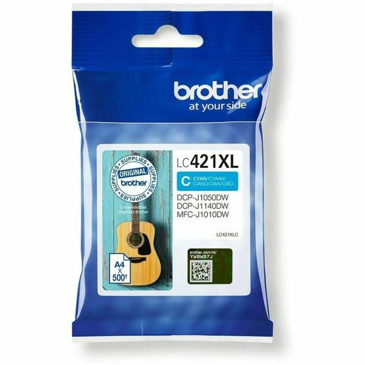 „Brother LC421XLC“ rašalo kasetė, žalsvai mėlyna | Brother LC421XLC | Rašalo kasetė | Žydra spalva