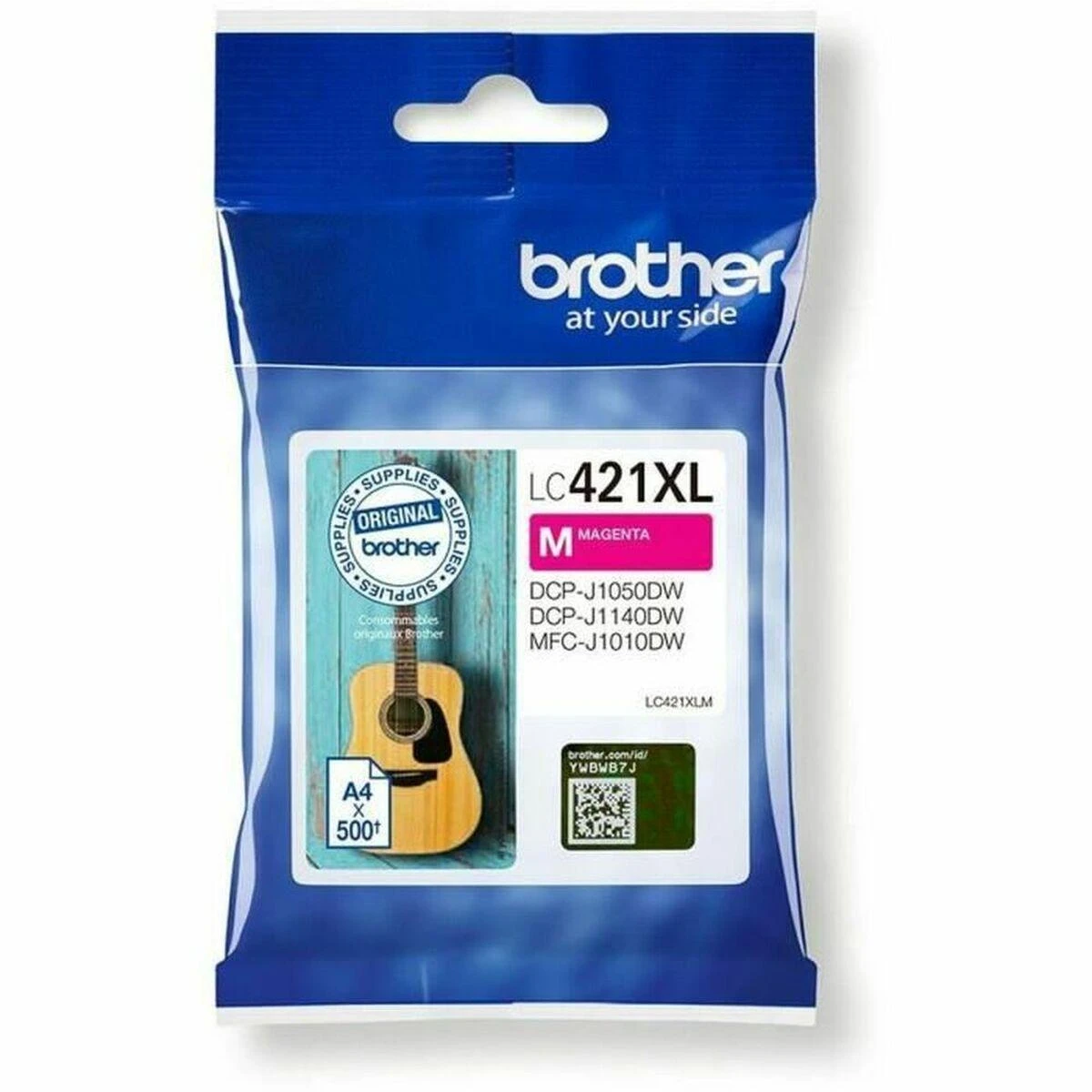 Rašalo kasetė Brother LC421XLM, purpurinė | Brother LC421XLM | Rašalo kasetė | Magenta