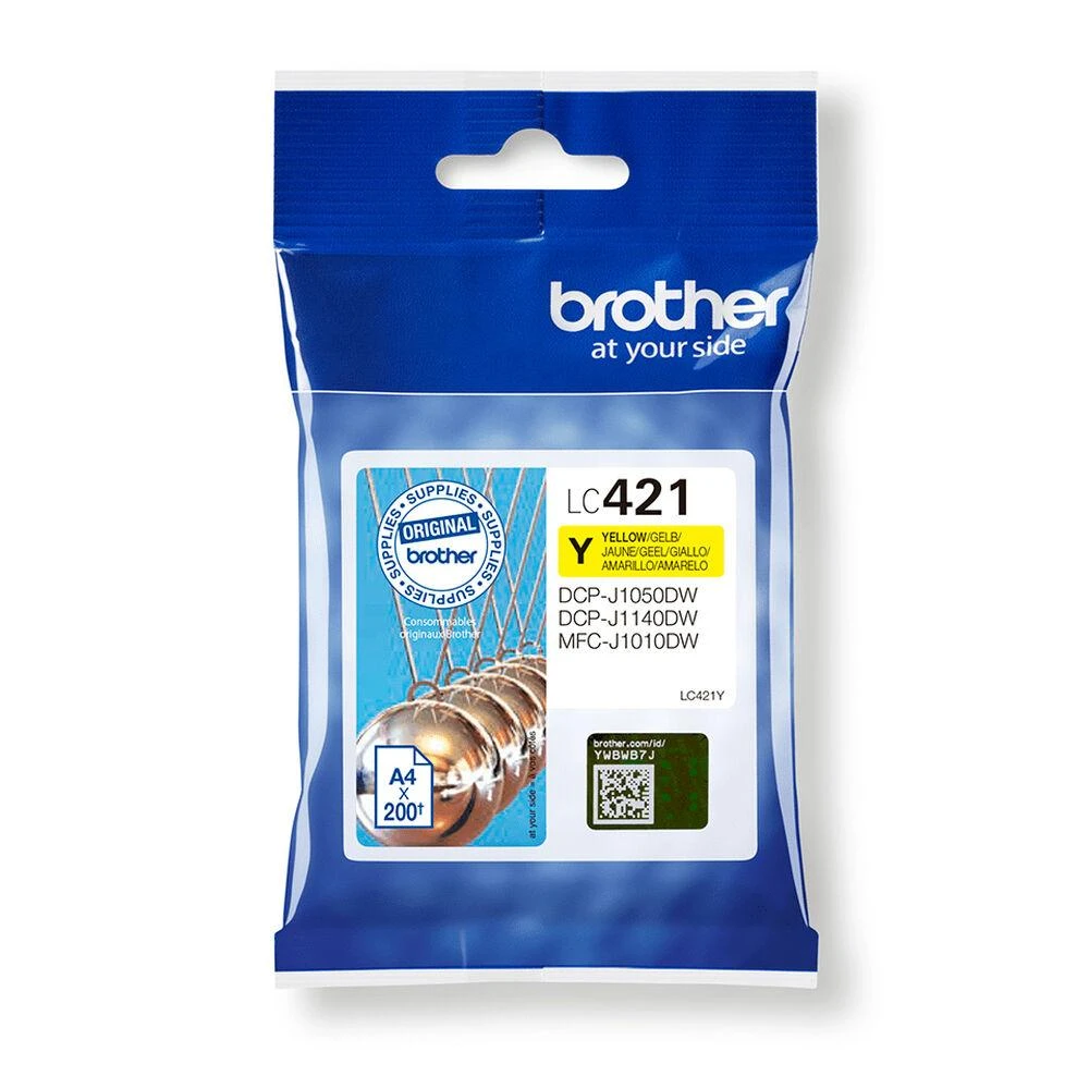 Brother LC421Y rašalo kasetė Geltona | Brolis LC421Y | Rašalo kasetė | Geltona