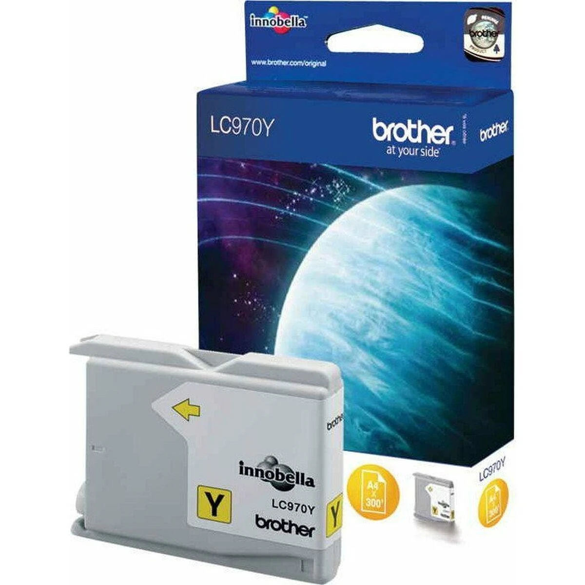 BROTHER LC-970Y TONERIS Geltonas 300P