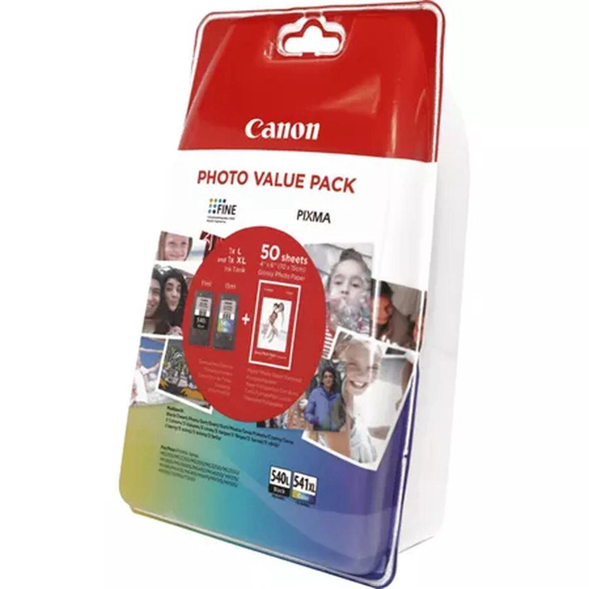 Canon 5224B007 (PG540L+CL541XL) kasečių komplektas rašaliniams spausdintuvams, Juoda 300p. CMY 400p.