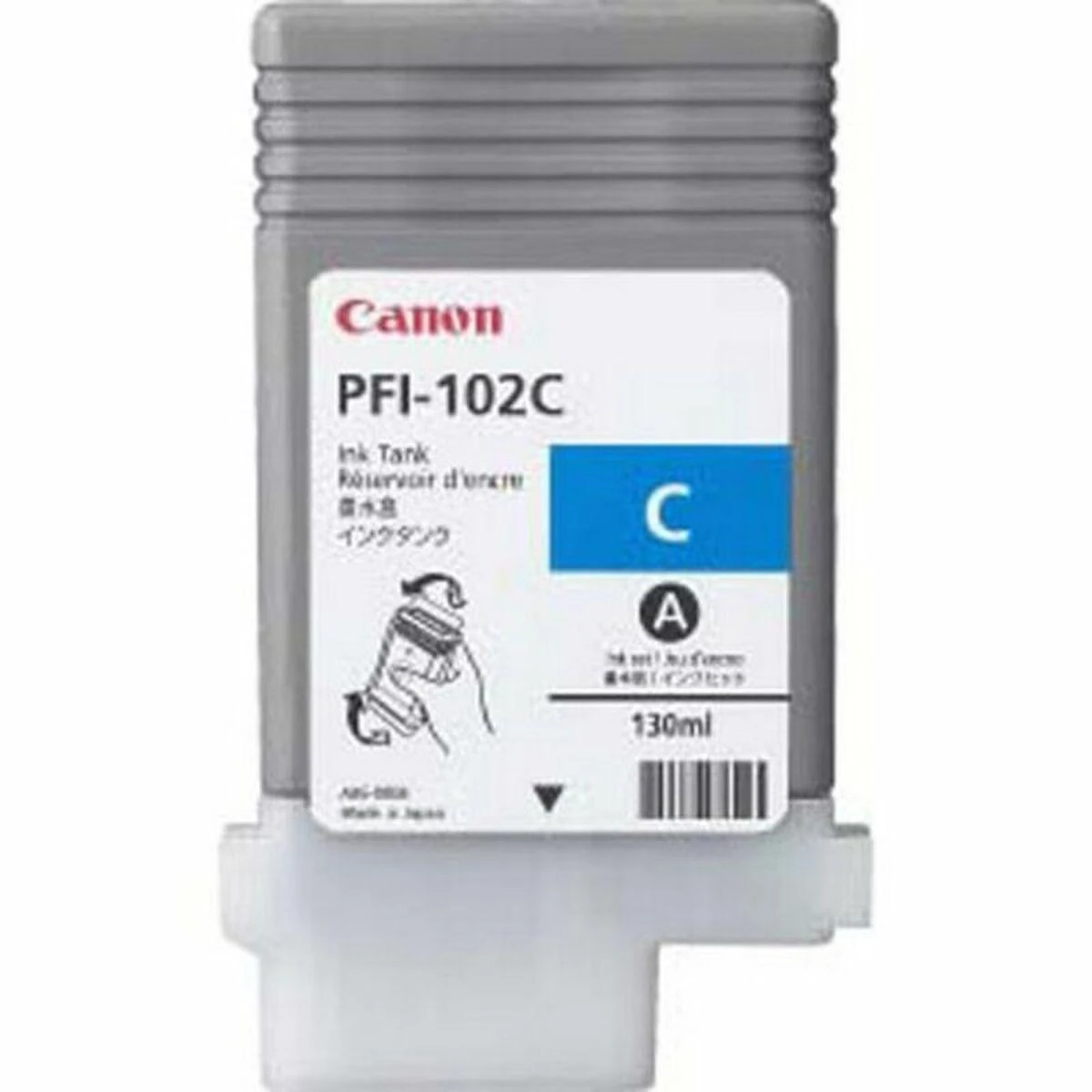 Rašalas Canon PFI102C cyan dye | 130ml |LP17/ LP24/ iPF500/ iPF6X0/iPF7X0