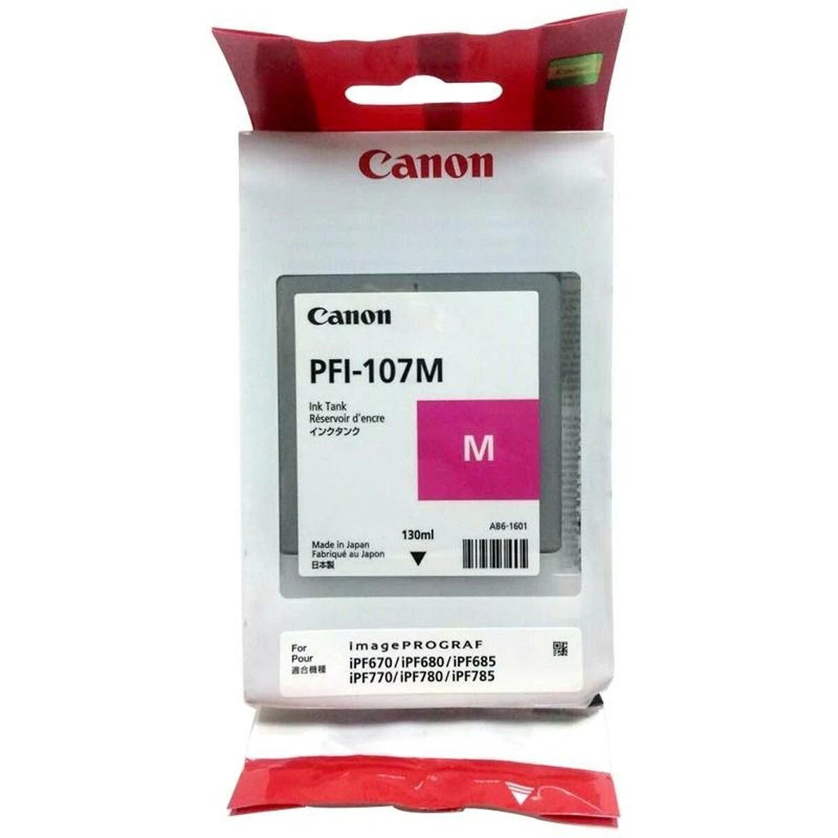 Rašalas Canon PFI107M rausvai raudonas | 130ml | iPF68X, 78X