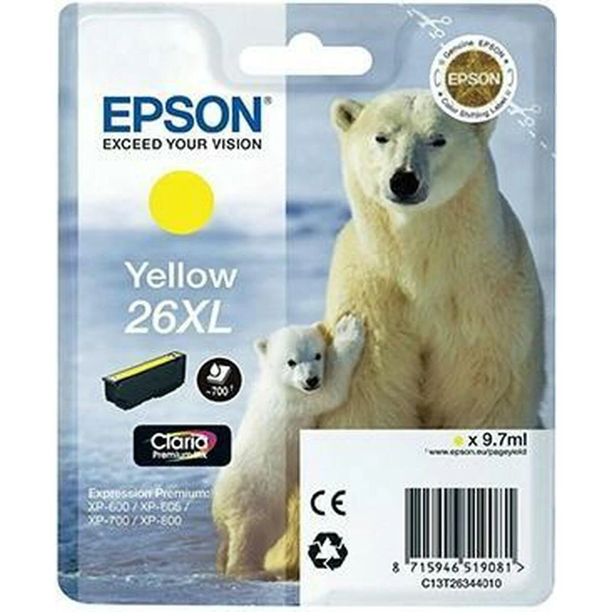 Epson 26XL rašalo kasetė, Geltona