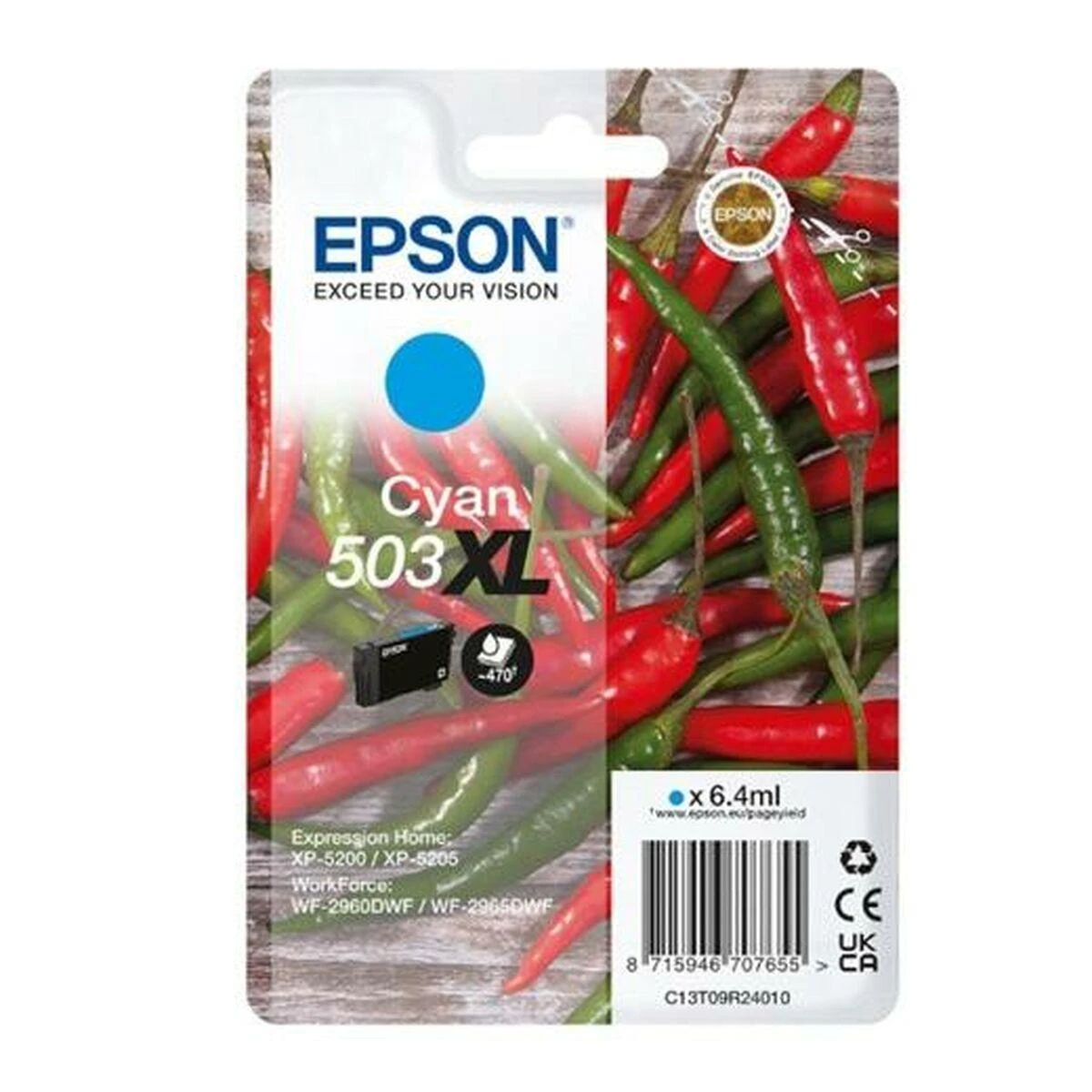 Epson Ink Epson Ink/503XL Chillies 6,4ml CY