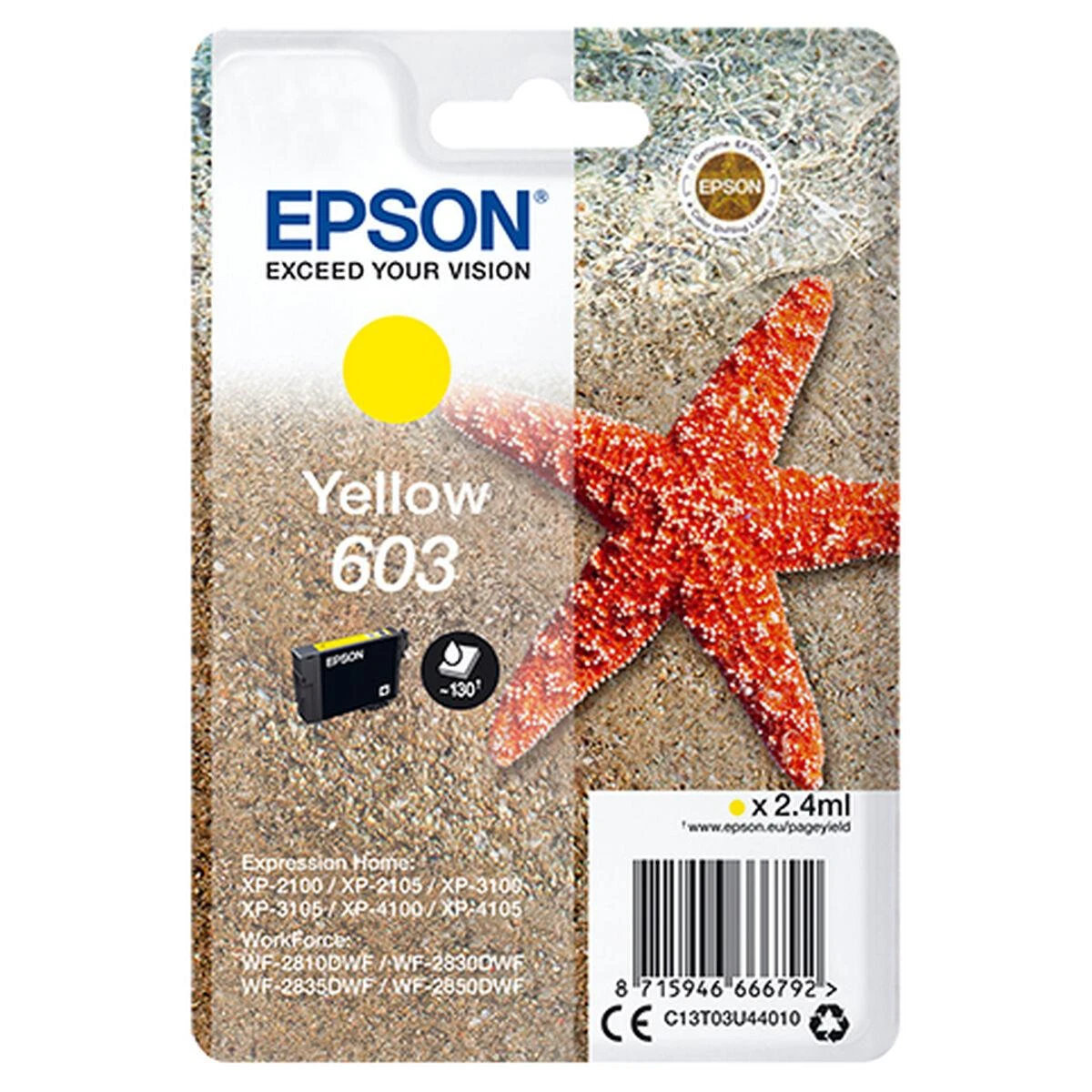 Epson C13T03U44020 rašalo kasetė Originalus Geltona 1 vnt