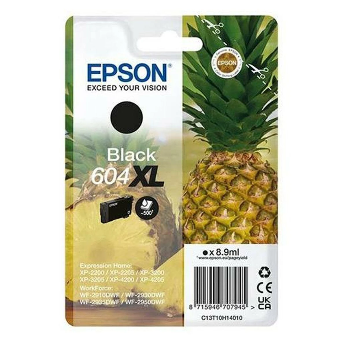 Rašalo kasetė - Epson rašalas 604 XL juodas (C13T10H14010, 500 puslapių, juodas)
