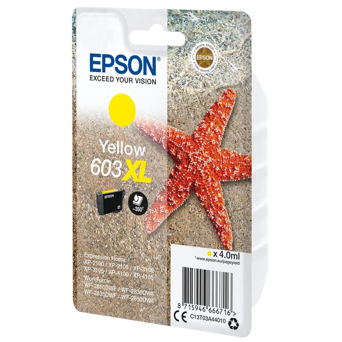 rašalas Epson 603XL geltonasis rašalas (C13T03A44020)