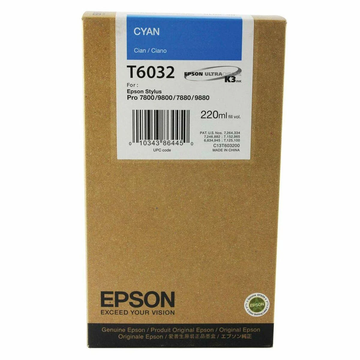 Žydros spalvos EPSON rašalas, skirtas StylusPro 7800 9800