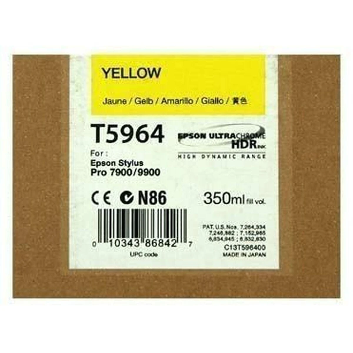 EPSON rašalas T596400 geltonas Stylus Pro 7700 7900 9700 9900 WT7900 UltraChrome HDR 350 ml